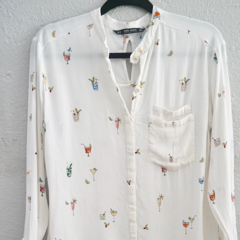 Zara Button down Blouse SIZE M